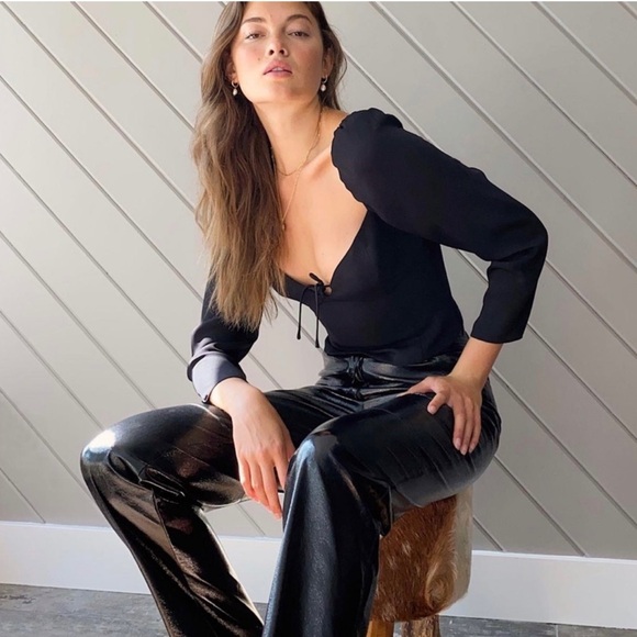 Wilfred | Novella Puff-Sleeve Smocked Prairie Blouse Size 10 - Picture 2 of 11